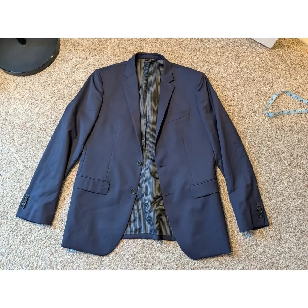 Banana Republic Men's Navy Blue Slim Fit Wool Blend Suit Blazer Jacket 40R